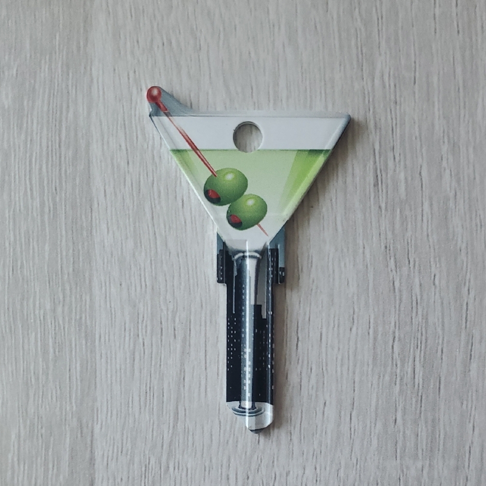 Martini Drink Key Blank